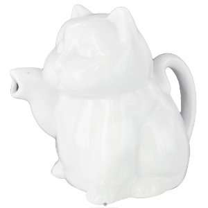  Harold Import   Porcelain Cat Creamer White   8 oz 