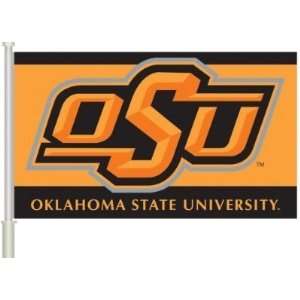  Oklahoma State Cowboys CAR FLAG w/Wall Brackett Set of 2 