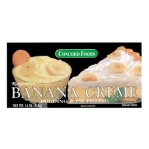 Concord Banana Creme Pudding & Pie Filling SIX 16oz Pouches  