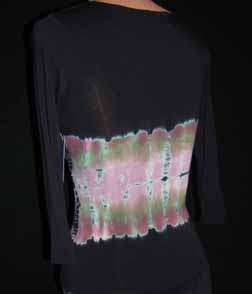 Claire Pettibone Fab Black/Lace/Silk Tie Dye Top NWT XS  
