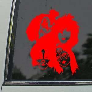  KISS Red Decal Band Rock Band Car Truck Window Red Sticker 