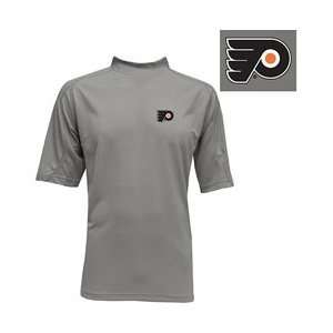  Flyers Technical Mock Neck T shirt   Philadelphia Flyers Gray Medium