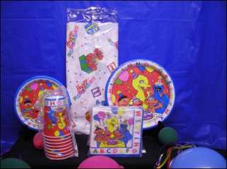 Sesame Street ABC Party Set or 1st Birthday Set  