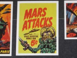 MARS ATTACKS 55 CARD SET + WRAPPER CARD◆  