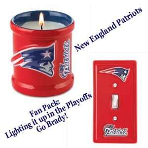  New England Patriots Fanpack light switchplate & candle 