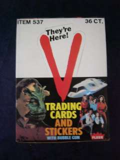 1984  V  TRADING CARD WAX BOX with (36) PACKS  NICE  