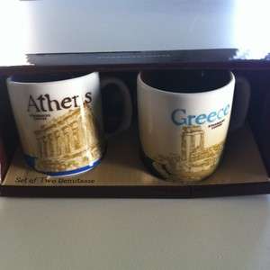 Starbucks Global 2 Mini City Mug GREECE & ATHENS 3oz  