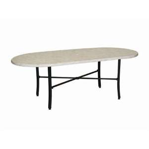   84 Oval Stone Patio Cast Tile Top Dining Table Patio, Lawn & Garden