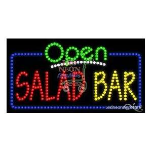 Salad Bar LED Sign 17 inch tall x 32 inch wide x 3.5 inch deep outdoor 