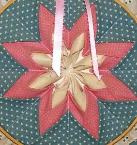 Hand Quilted Hoop Wall or Door Hanging by Paulette  