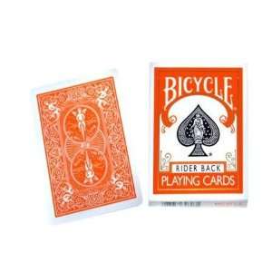  Cards   Orange Back Bicycle Deck 