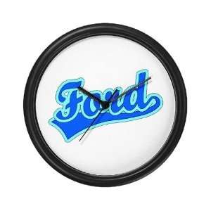  Retro Ford Blue Sports Wall Clock by 