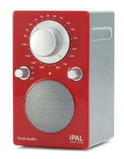   Tivoli Audio PALIPALR PAL Silver Cabinet/Gloss Red 