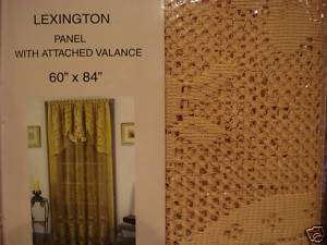 Lace Curtain Panel with Attached Valance  