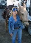 Author Cindy K. Roberts and her mule, Cash.