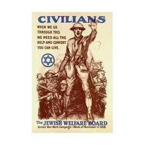  Civilians The Jewish Welfare Board 20x30 poster