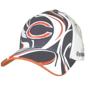  Mens Chicago Bears Pro Shape Swirl Structured Flex Fit Cap 