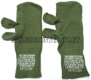 USGI Military Army Wool M65 Trigger Finger Mitten INSERTS Medium OD 