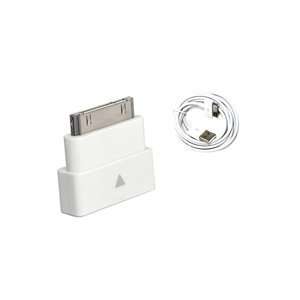  30 Pin Converter + 6FT USB Sync Data Cable for iPhone 4 4S iPod 