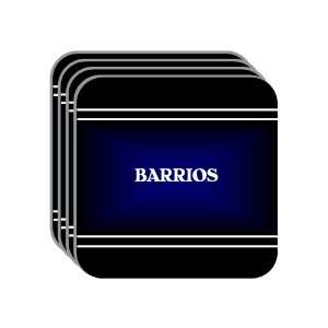 Personal Name Gift   BARRIOS Set of 4 Mini Mousepad Coasters (black 