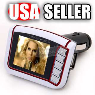 New 1.8 LCD Car  MP4 Player Wireless FM Transmitter White  