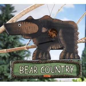  Black Bear Birdhouse Wooden Bear Country Sign By 