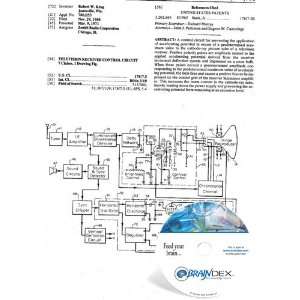   NEW Patent CD for TELEVISION RECEIVER CONTROL CIRCUIT 