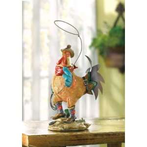  COWBOY ROOSTER WITH LASSO