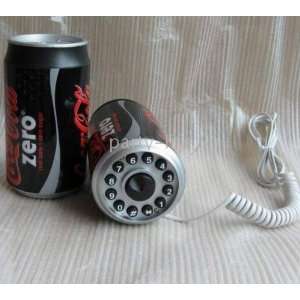  new novelty red coca cola zero can shape corded telephone 