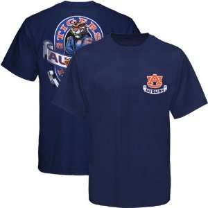   Auburn Tigers Youth Navy Blue Banner Mascot T Shirt