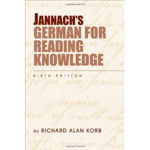   German for Reading Knowledge [Paperback] Richard Alan Korb Books