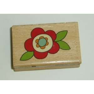  Flower Rubber Stamp with Wood Base by Studio G Arts 
