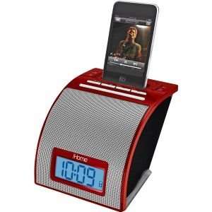  Red/Black Spaceasaver Alarm Clock With iPod® Dock  