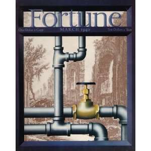  1940 Fortune Cover Plumbing Pipe Valve Fred Chance NICE 