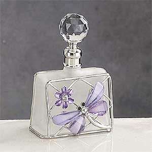    Elegant Drgaonfly Lavender Glass Perfume Bottle