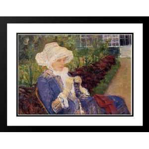  Cassatt, Mary, 24x19 Framed and Double Matted The Garden 