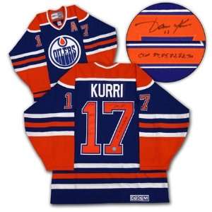  Jari Kurri Edmonton Oilers Autographed/Hand Signed 5X 