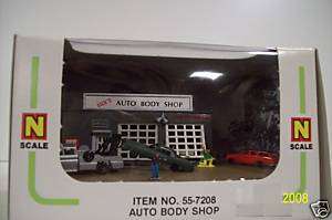 Bachmann 7208 Auto Body Shop Assembled N Scale MIB  