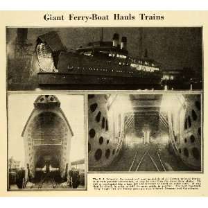 1928 Article Ferry Boat Schwerin German Railroad Ferry 