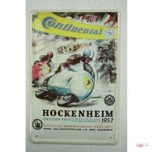  tin plate Motrorrad race Moto GP Hockenheim 1957 20 x 30 