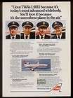 1981 twa airlines 4 pilot l 1011 plane photo vintage