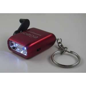  eGear Dynamo Dyno Mite 2 LED Keychain Light, Red GPS 