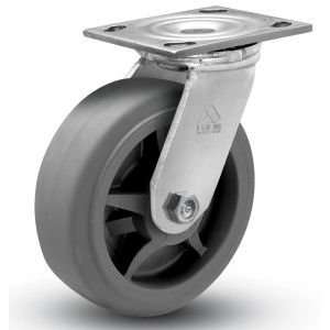 5SPRFS 5 Swivel Caster TPR Flat Wheel  Industrial 