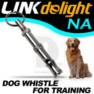 90mm Pet Dog Training Whistle Pitch Black with Key Ring Loop  