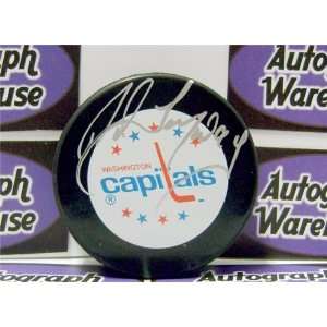  Rod Langway Autographed/Hand Signed Hockey Puck 