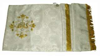 Humeral Veil White Vestment Embroidered Latin Mass NEW  