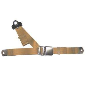  3 Point Lap and Shoulder Seat Belt, Tan, 72 Inch Length 