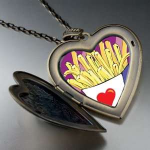  Love French Fries Large Pendant Necklace Pugster Jewelry