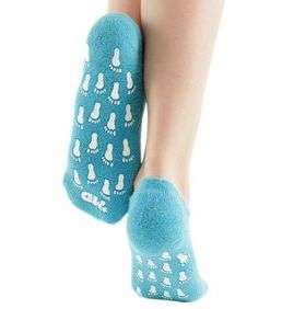 Gel Spa Socks   PINK/BLUE TPR gel heal cracked dry heel  