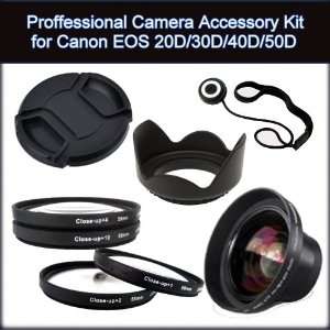  SLR Camera Accessory Kit. Includes 0.45x Wide Angle Lens, Lens Cap 